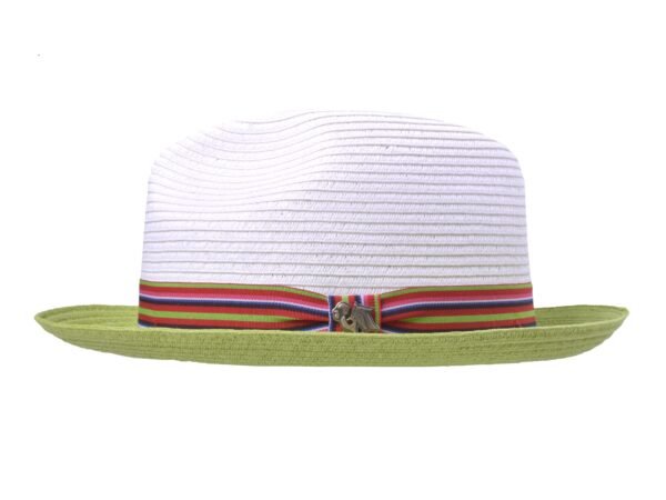 Bigalli_Hats_Orion_White&Green_1 Orion Braid