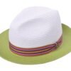 Bigalli_Hats_Orion_White&Green_P Orion Braid